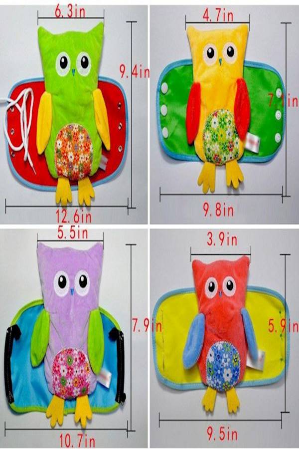 Owl Shape Plush Learn To Dress Toys Children Early Education Basic Life Skill Toy -4Pcs  - Image 4