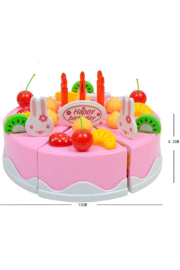 38-Pieces Set Plastic Kitchen Food Fruit Birthday Cake - Image 4