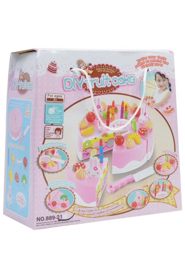 38-Pieces Set Plastic Kitchen Food Fruit Birthday Cake - Image 3