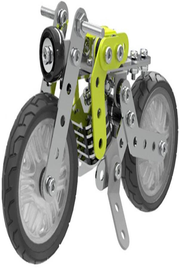 120Pieces Retro Motorbike Intelligent Construction Set - Image 1