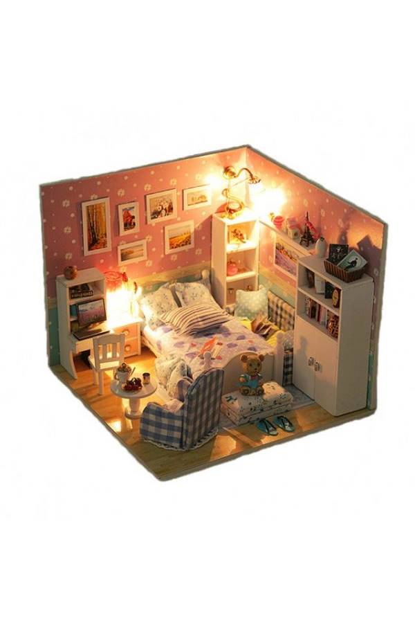 Wooden Mini DIY Dollhouse - Image 1