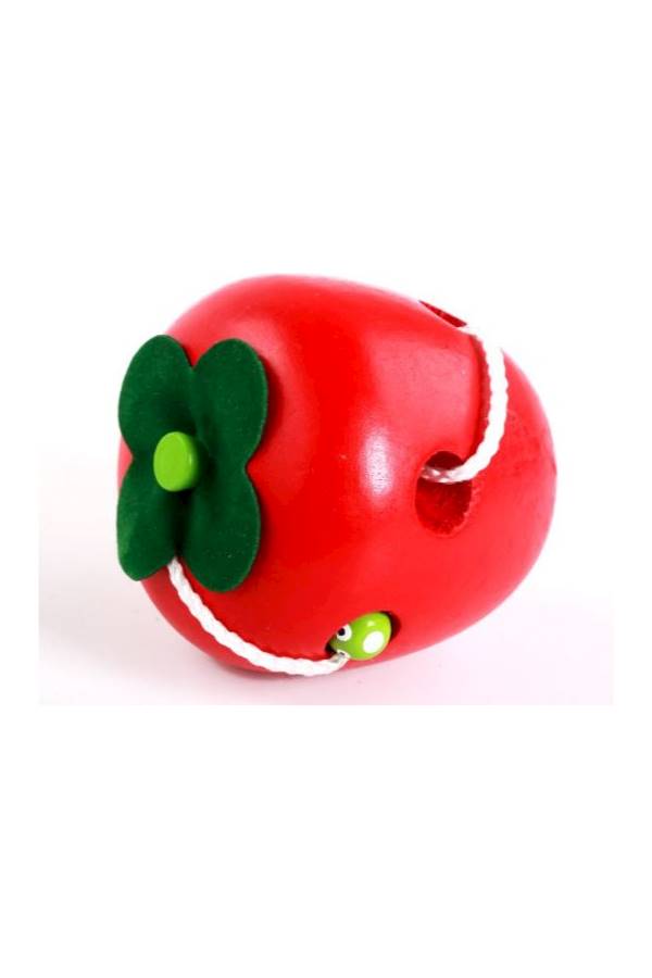 Wooden Lacing Apple - Image 1