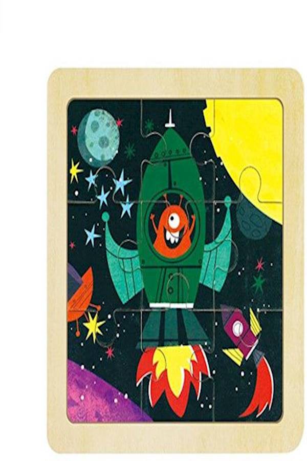Wooden Rocket Jigsaw Puzzle With Tray