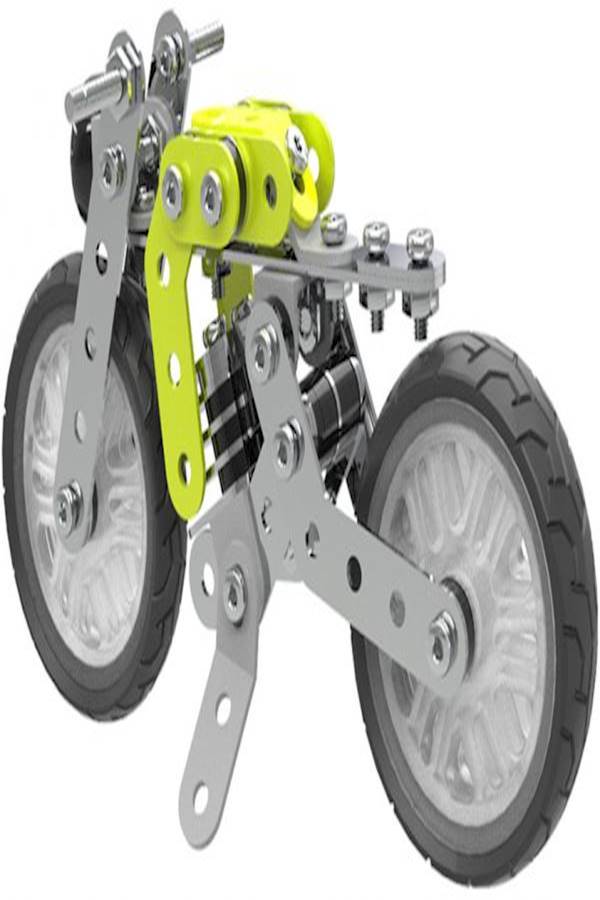 120Pieces Retro Motorbike Intelligent Construction Set - Image 4