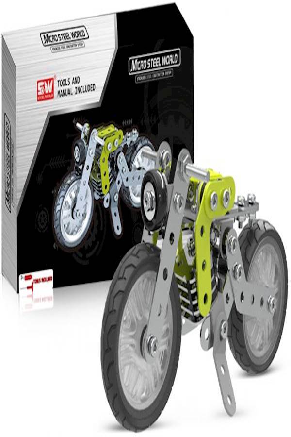 120Pieces Retro Motorbike Intelligent Construction Set - Image 3