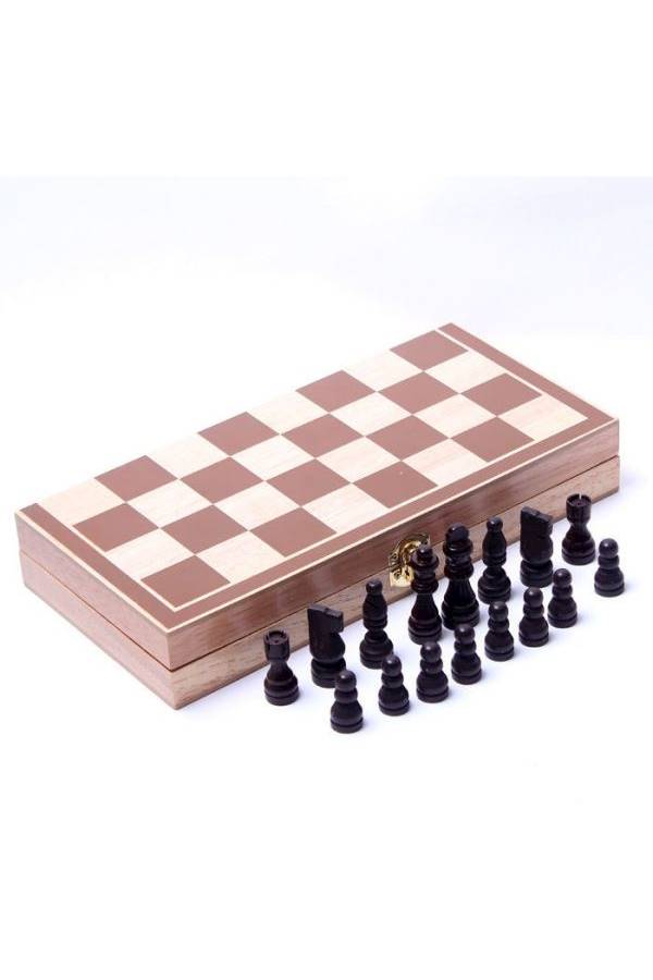 Wooden Folding Chess - Image 2