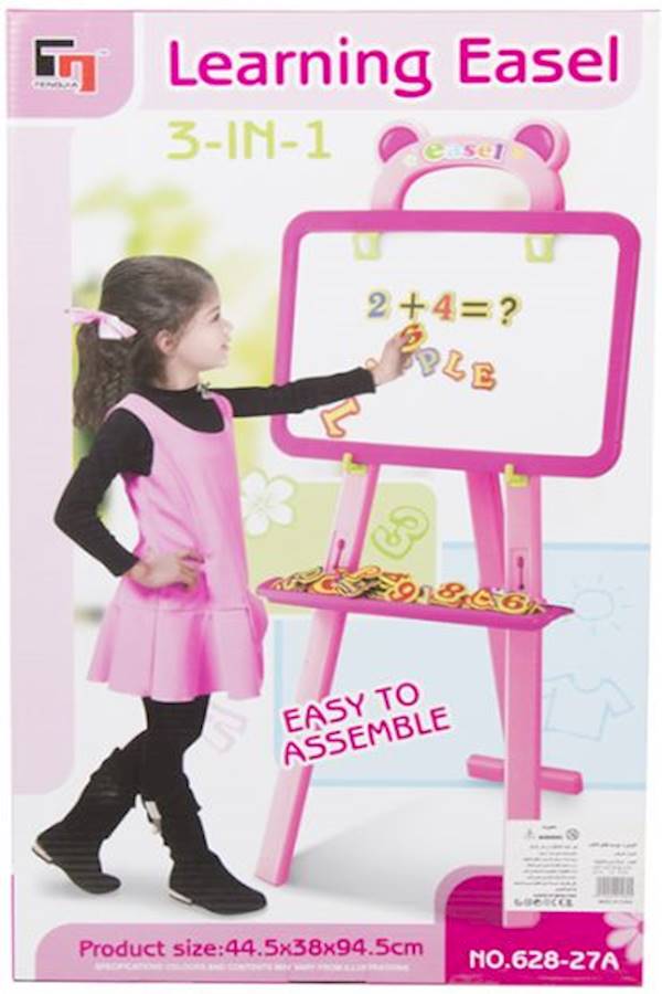 Generic Learning Easel Drawing Set 628-27A Pink/Black  - Image 2