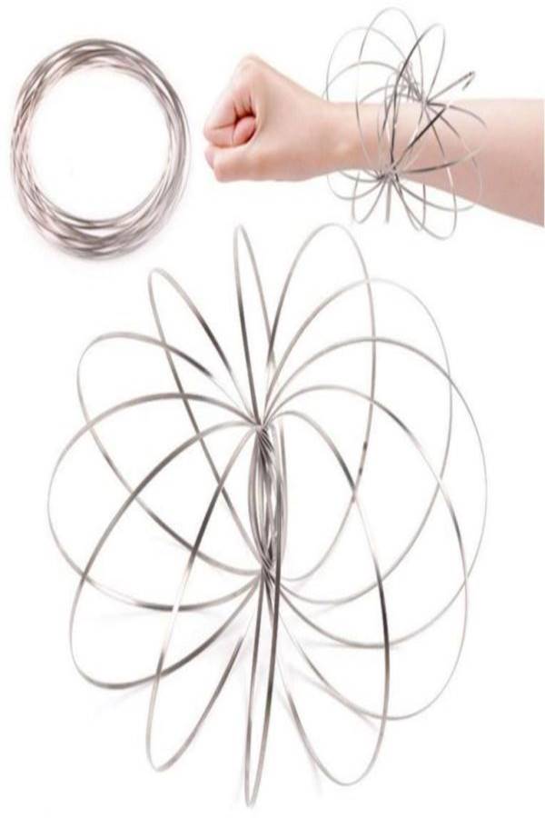 Magic Flow Rings Stainless Steel Rings Toys Original Kinetic Spring Toy  - Image 4