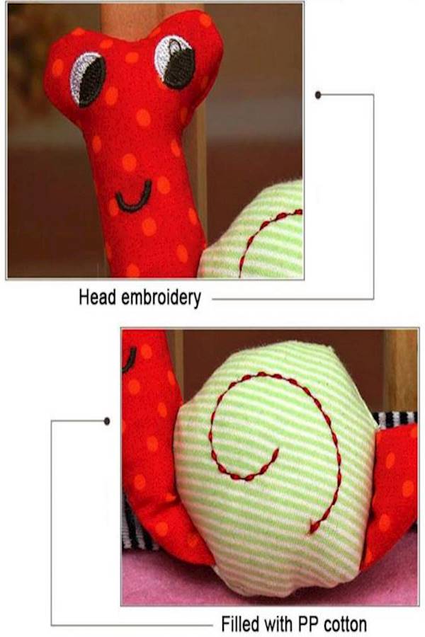 2-Piece Caterpillar And Snail Plush Rattle Set