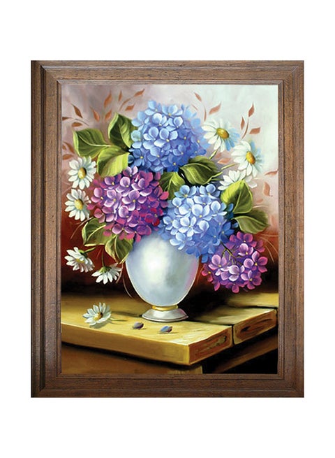 Sewing Cross-Stitch Kit Hydrangea Drum Pattern Multicolour