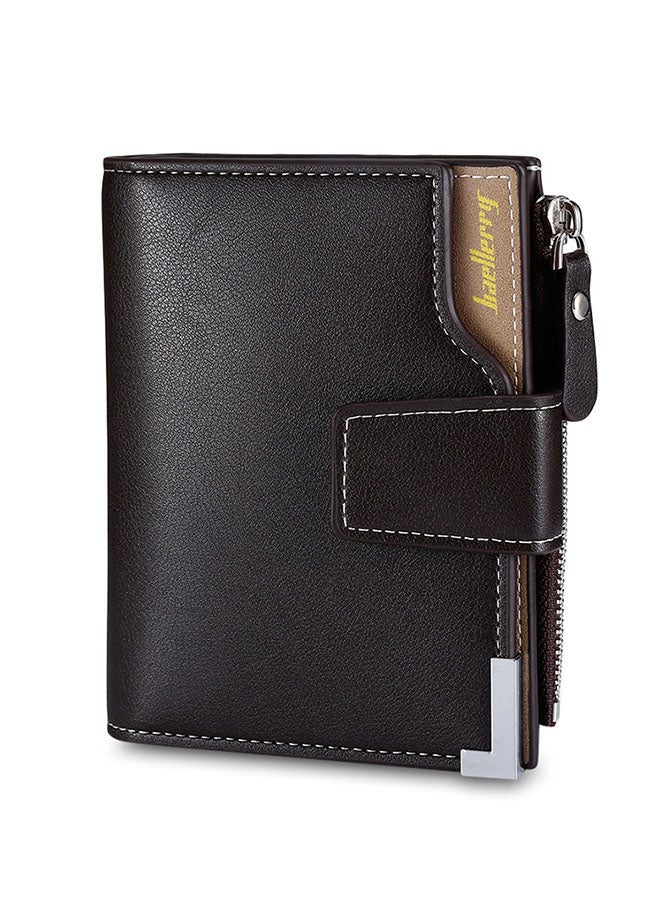 Baellerry Zipper Multi-Layer Cash Card Coin Holder Wallet Deep Coffee