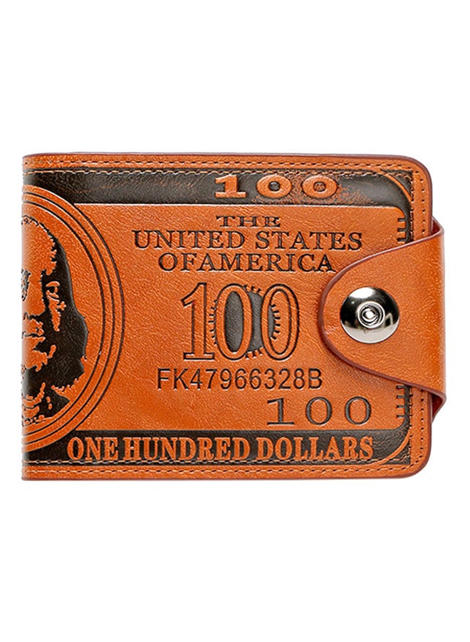 Dollar Wallet Short Wallet Purse Brown