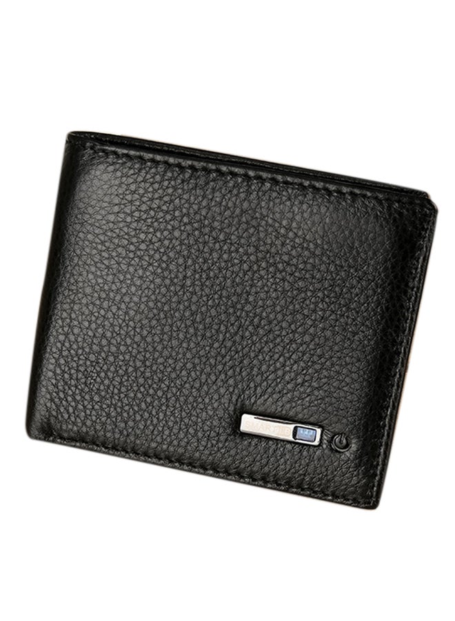 Smartlb Genuine Leather Short Bluetooth Anti Lost / Theft Selfie Smart Wallet Black