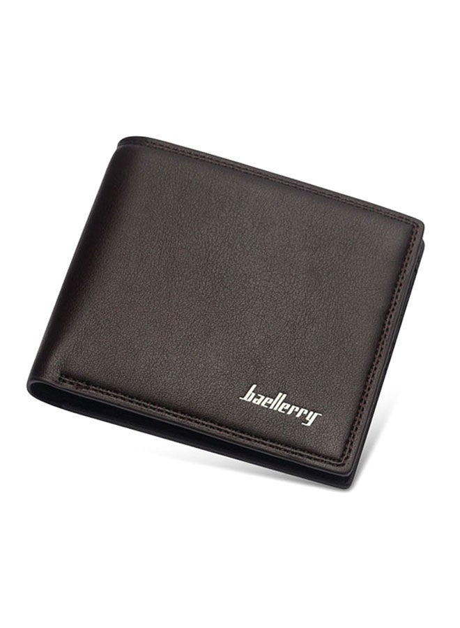 Baellerry Pu Leather Simple Design Casual Wallet Deep Brown 