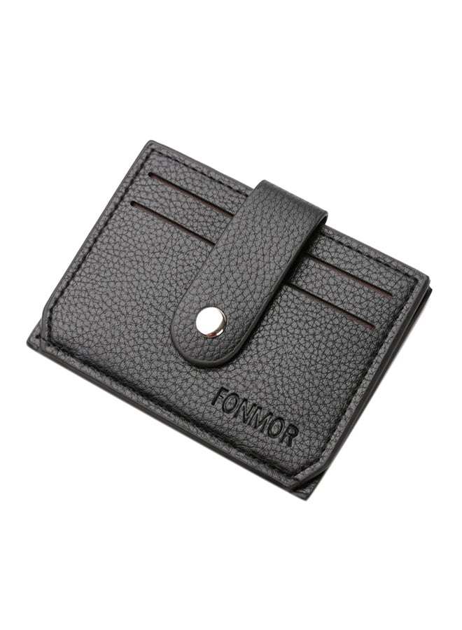 Fonmor Business Wallet With Zipper Coin Pocket Designer Purse Card Holder Black