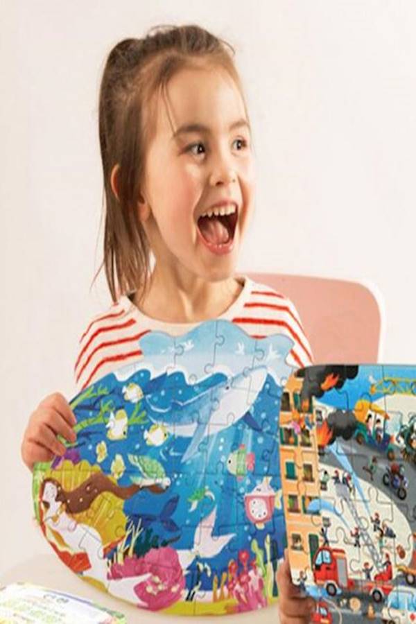 أحجية قطع تركيب الصور بتصميم حورية البحر النائمة مكونة من 48 قطعة - Image 2