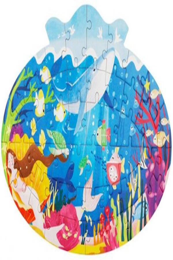 أحجية قطع تركيب الصور بتصميم حورية البحر النائمة مكونة من 48 قطعة - Image 1