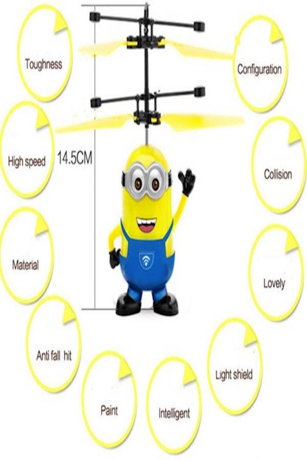Rc Helicopter Me Minion Induction Flying Toy 122grams - Image 3