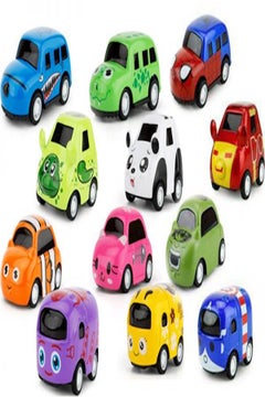 Generic 12-Piece Cartoon Mini Cars Pullback Racers Playsets UAE | Dubai ...