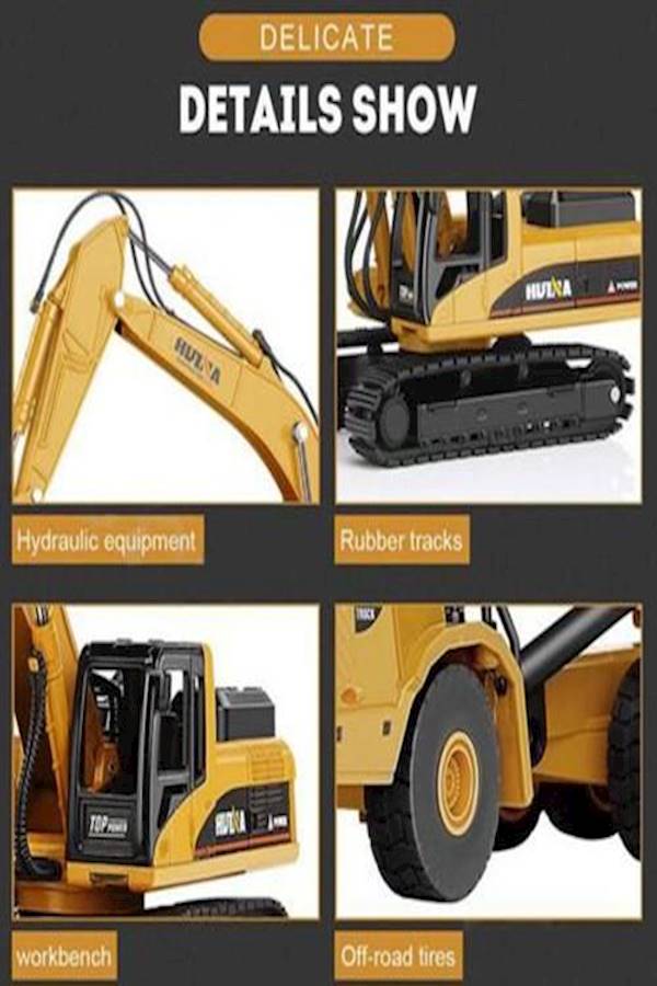 Child Car Model Engineering Vehicle Excavator Handmade Dump Truck - Image 2