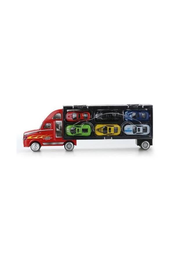 12-Piece Racer Vehicle With Container Truck Mini Pull Back Car Toy Set - Image 3