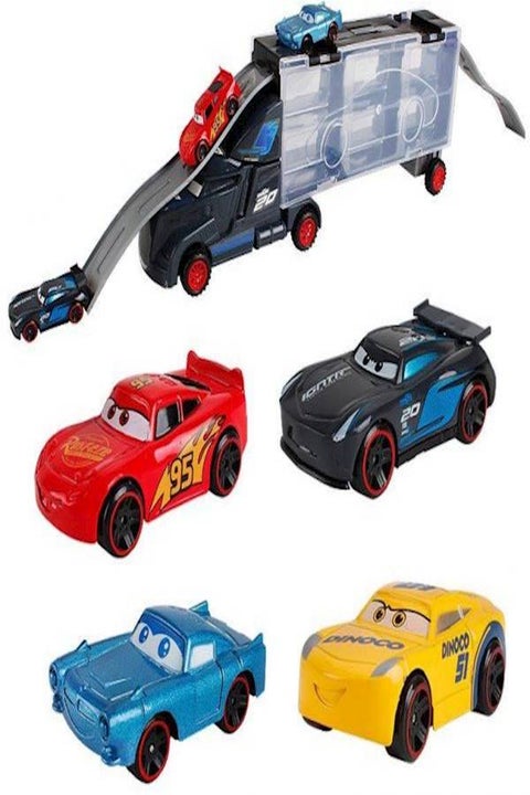 6 Piece Vehicle Container Car Toy Set Lightning Mcqueen For Children Kids