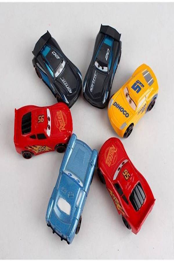 6 Piece Vehicle Container Car Toy Set Lightning Mcqueen For Children Kids  - Image 3