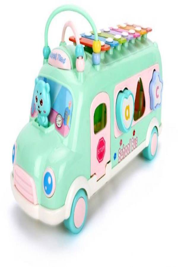 Kids Musical Instruments Bus Vehicle Toy Alphabet Gift Early Educational Learning Toys - Image 1
