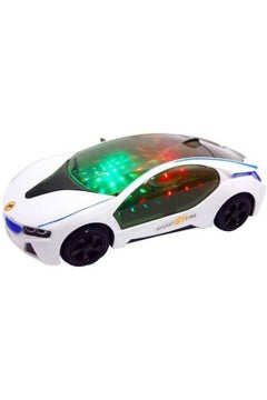 3D Supercar Style Electric Car Toy With Wheel Lights & Music Kids Boys Girls Gift