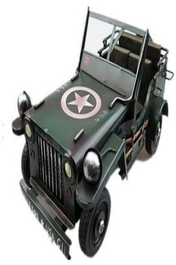 Car Vintage Tin Suv Of World War Ii Vehicle Model Kids Toys - Image 1