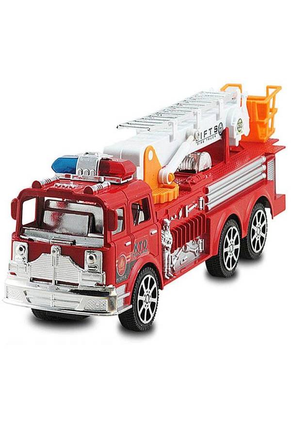 Children Toys Big Fire Truck Model Ladder Inertia Car - Image 1