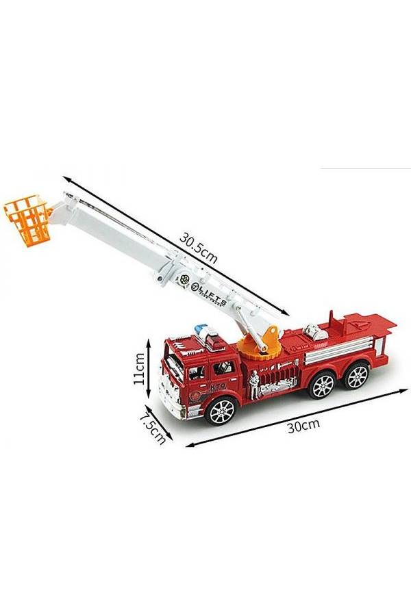 Children Toys Big Fire Truck Model Ladder Inertia Car - Image 2