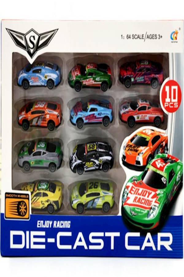 12-Piece Iron Shell Alloy Car Set  - Image 1
