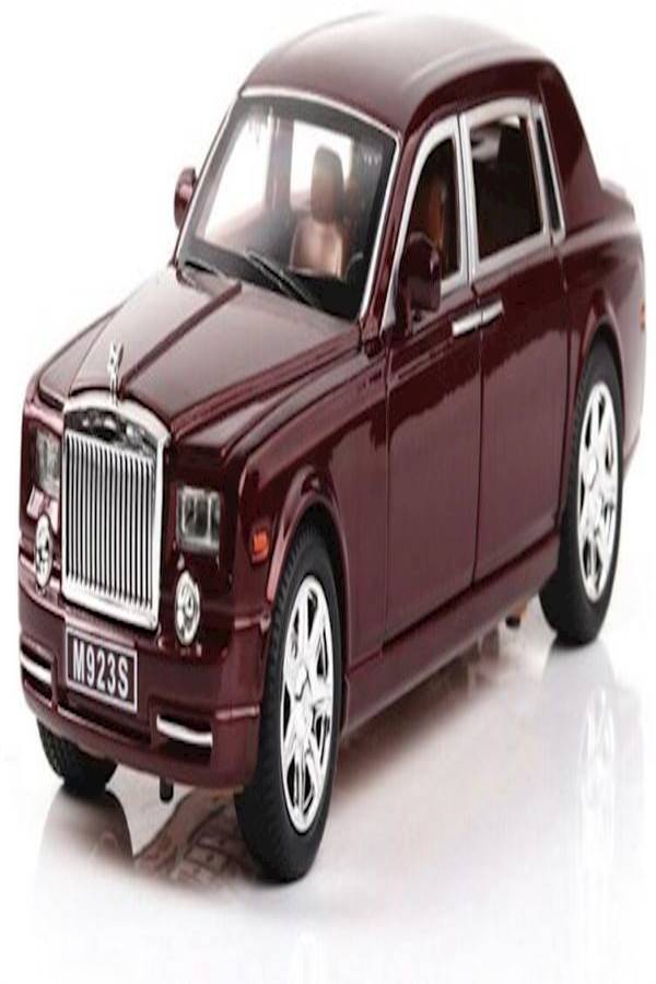 Diecast Rolls Royce Phantom Pull Back Sedan With Blinking Lights - Image 1