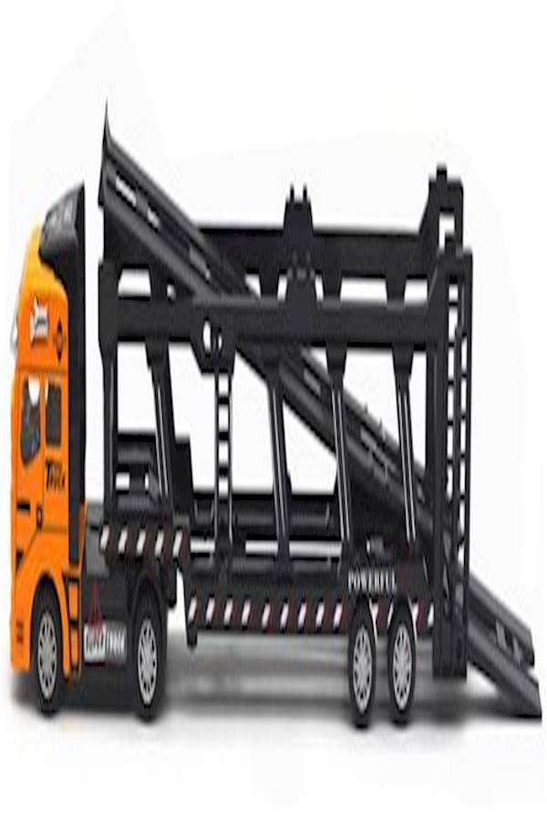 لعبة على شكل شاحنة نقل سيارات معدنية بظهر قابل للسحب - Image 2