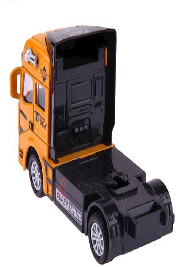 لعبة على شكل شاحنة نقل سيارات معدنية بظهر قابل للسحب - Image 3