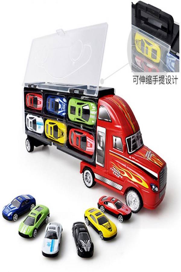 Children'S Toy Car Engineering Fire Excavator Hook Set Boy'S Alloy Car Container Car Model - Image 2