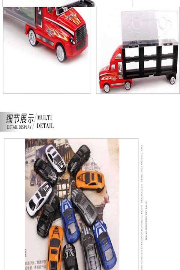 Children'S Toy Car Engineering Fire Excavator Hook Set Boy'S Alloy Car Container Car Model - Image 4