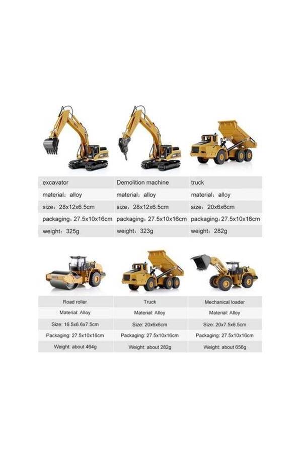 Car Model Engineering Vehicle Excavator Toy - Image 2