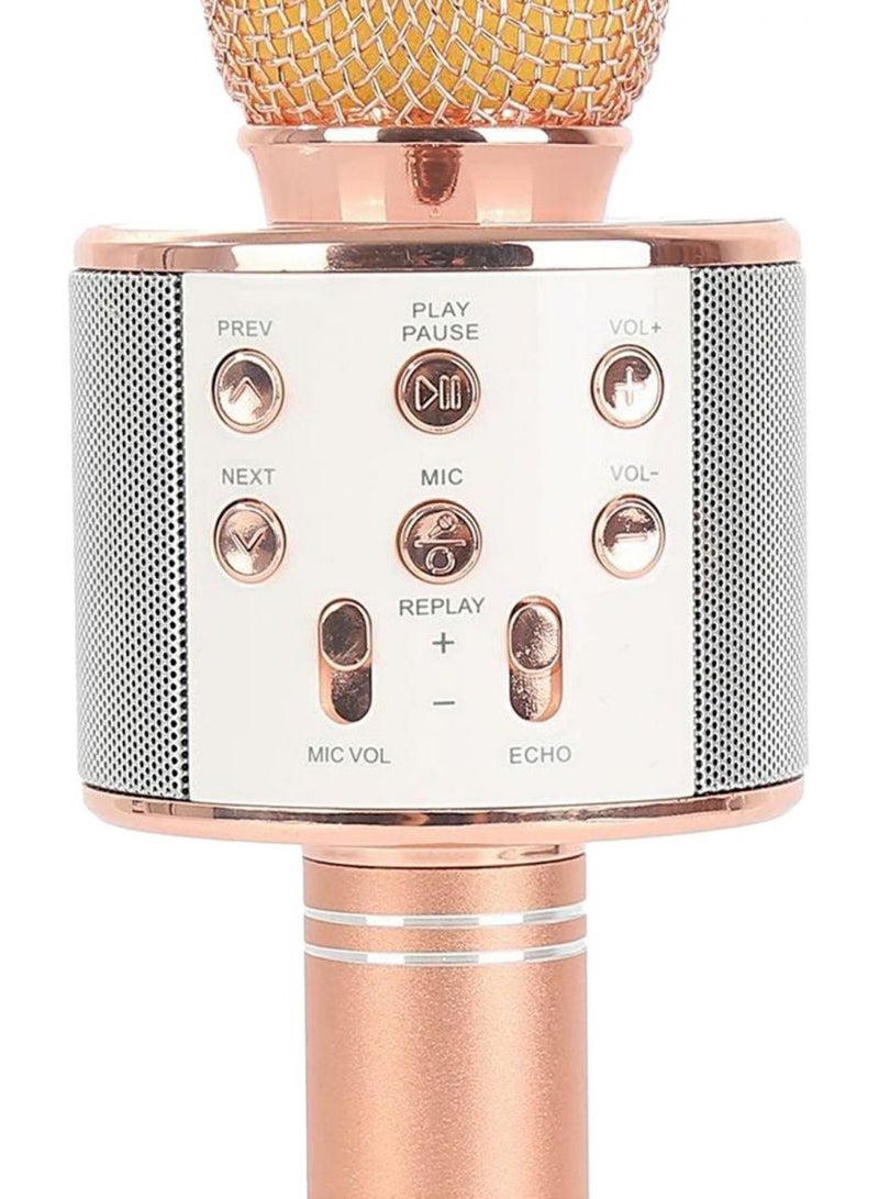 Wireless Karaoke Handheld Microphone Bluetooth 1553099364-510 Rose Gold/Silver - Image 2
