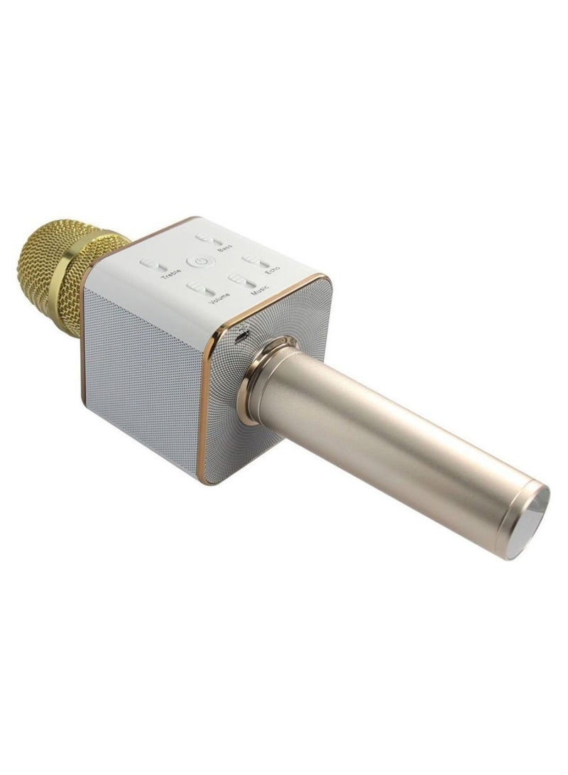 Q7 Wireless Handheld Karaoke Microphone 1553100630-863 Gold/White/Silver 
