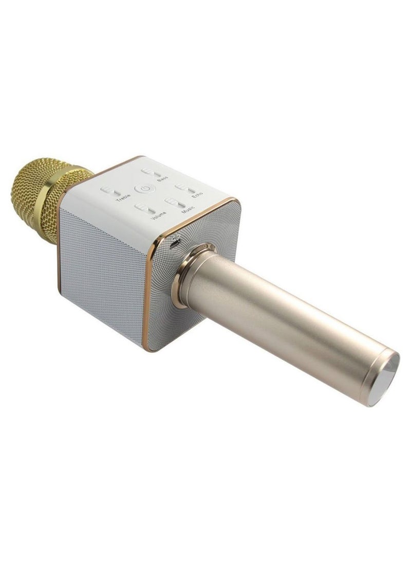 Q7 Wireless Handheld Karaoke Microphone 1553118593-6112 Gold/White/Silver