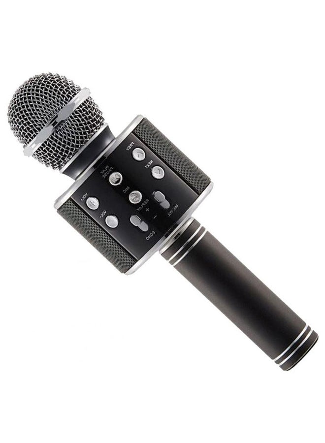 Wireless Karaoke Handheld Microphone Bluetooth with USB KTV Player - WS858, Black 1553116247-5408 Black/Silver  - Image 1