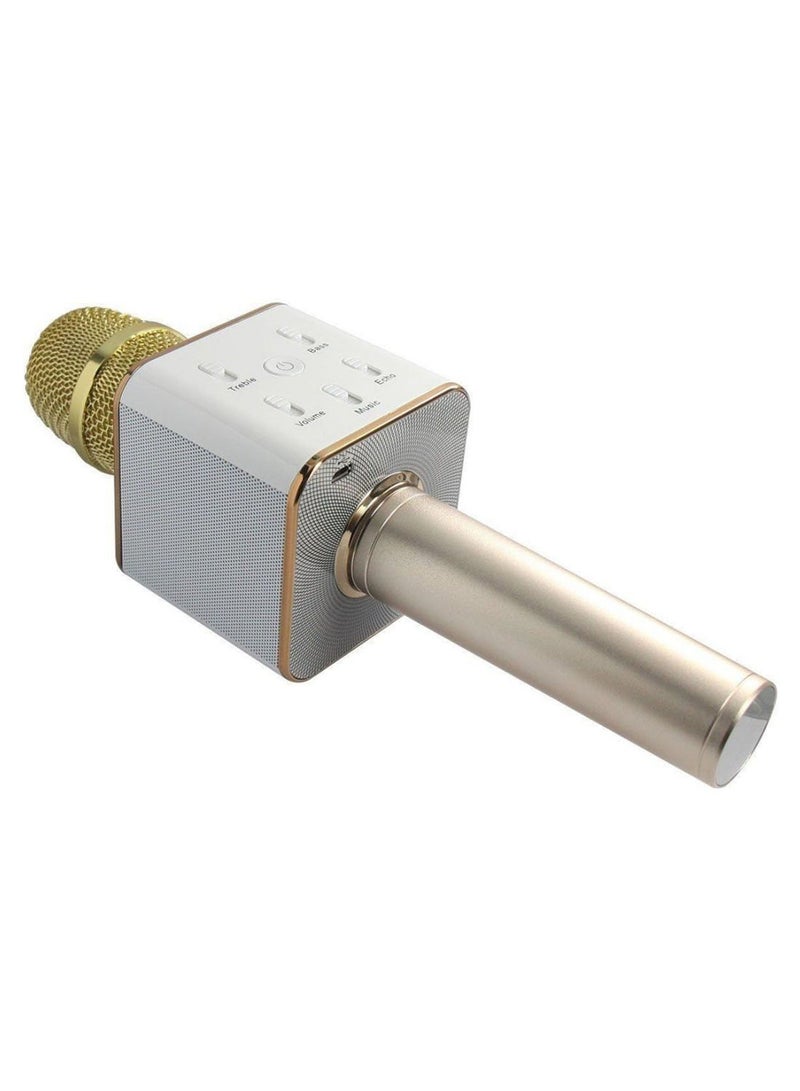 Q7 Wireless Handheld Karaoke Microphone 1553119717-6479 Gold/White/Silver