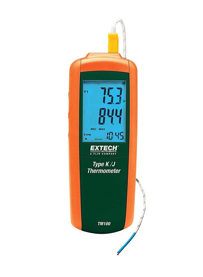 Extech Single Input Thermometer Orange/Green
