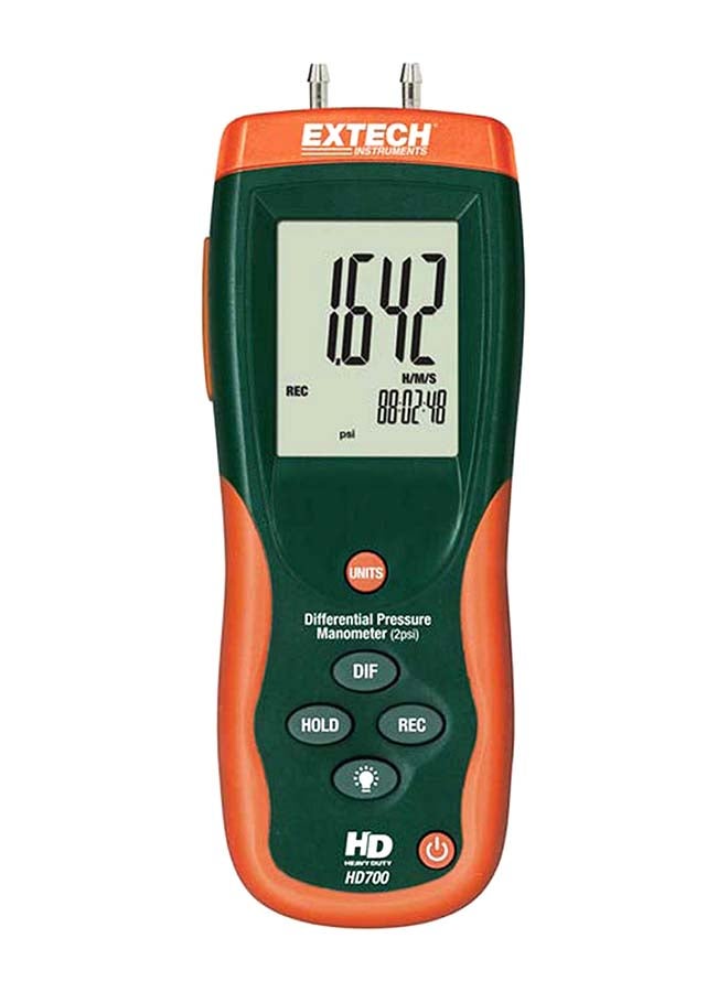 Extech Differential Pressure Manometer Orange/Green