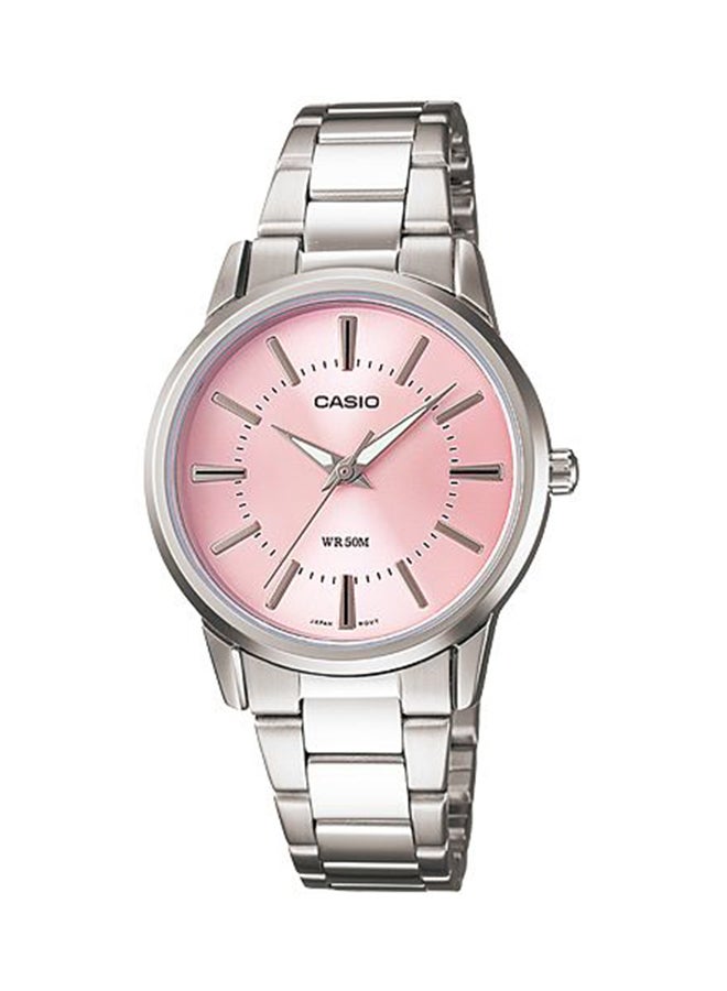 كاسيو ساعة يد بعقارب مقاومة للماء بسوار من الإستانلس ستيل طراز LTP-1303D-4A - قياس 30 مم - لون فضي للنساء - Image 1