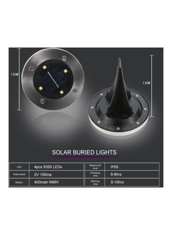 Tomshine 2-Piece Solar Powered Ground Light Black/Silver  - Image 3