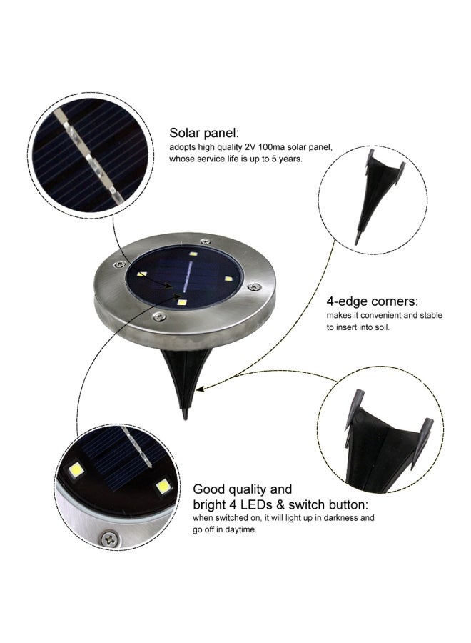 Tomshine 2-Piece Solar Powered Ground Light Black/Silver  - Image 4