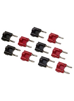 Set Of 10 Dual Banana Plug Black/Red